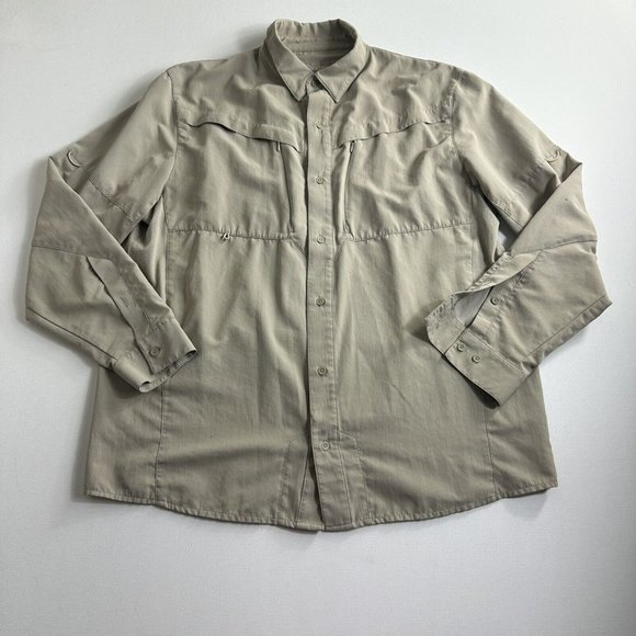Under Armour Men Shirt Size XL Brown Tide Chaser 2.0 Long Sleeve Button UP - Picture 1 of 12